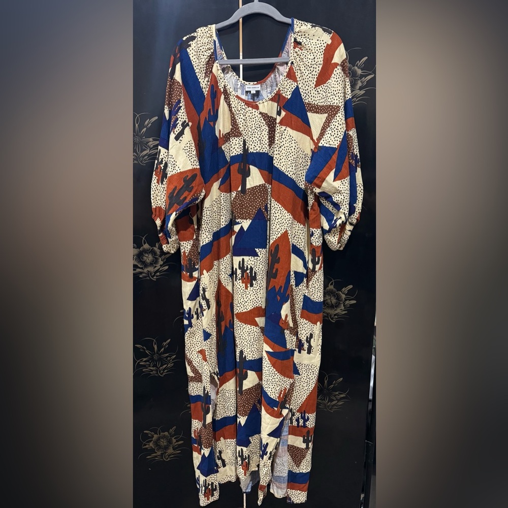 Anthropologie The Odells Geo Cactus Dress XL